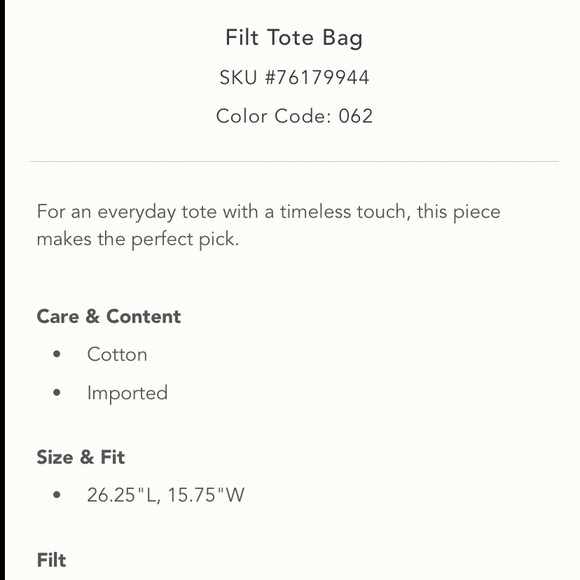 Filt Tote Bag - Picture 3 of 3